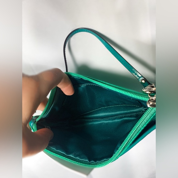 *AUTHENTIC* Coach Teal Classic Canvas Wristlet - Picture 4 of 4